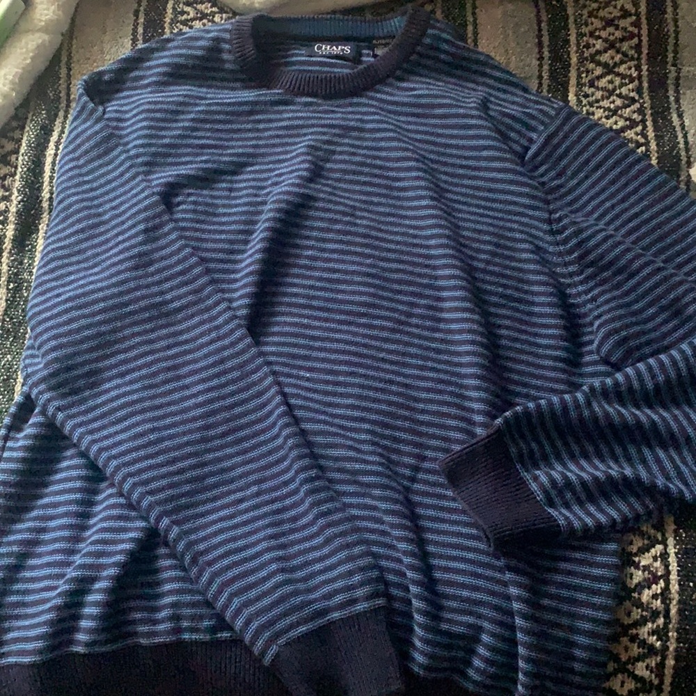 very heavy stripped sweater, oversized look